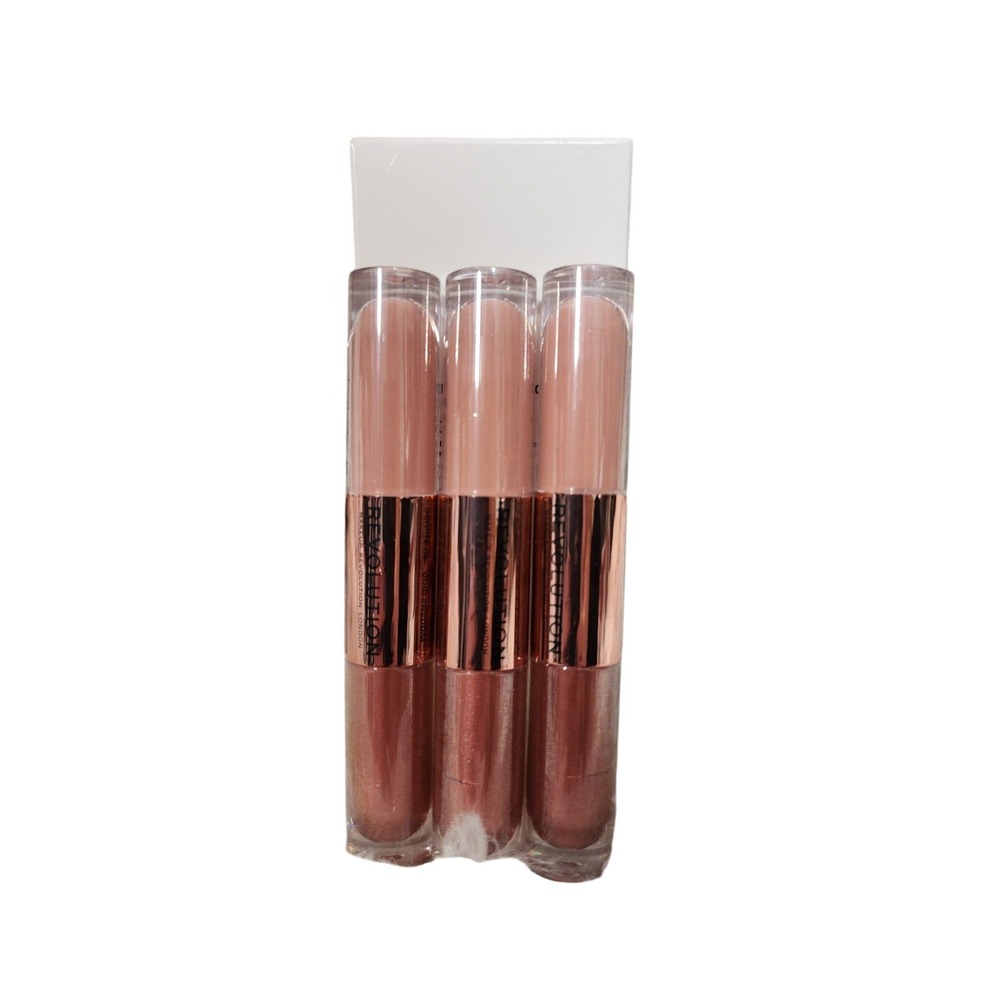 Revolution Infatuated Liquid‎ Eyeshadow Gold Nude Copper Shine Liquid 3 Tube Set